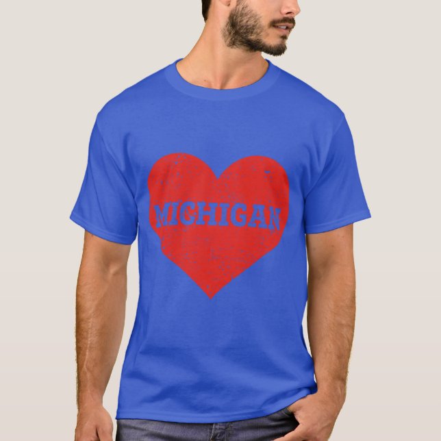 Camiseta Eu Amo Michigan Oversized (Frente)