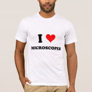 Camiseta Eu amo microscópios