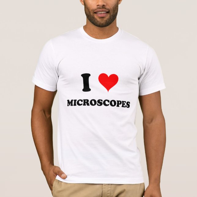 Camiseta Eu amo microscópios (Frente)