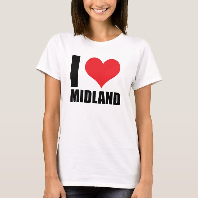 Camiseta Eu amo Midland (Frente)
