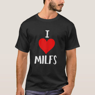 Camiseta Eu Amo Milfs Milf Hunter Lover Dom Shirt