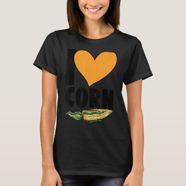 Camiseta Eu Amo Milho Grain Kernel Milho Farmer Milho (Frente)