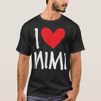 Camiseta Eu Amo Mimi Name Personalizado Rapariga Bff Frien