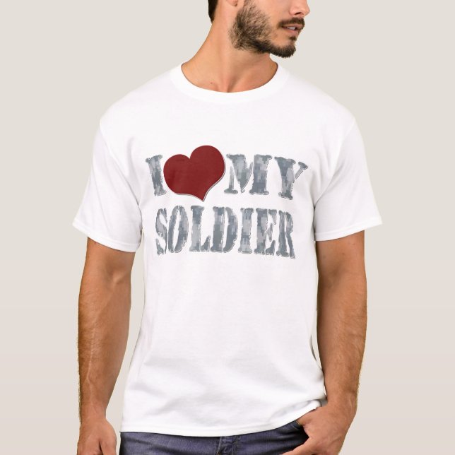 Camiseta Eu amo minha ACU do soldado (Frente)