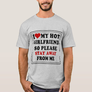 CAMISETA EU AMO MINHA AMIGA DE GAROTA QUENTE TÃO LONGE DE M