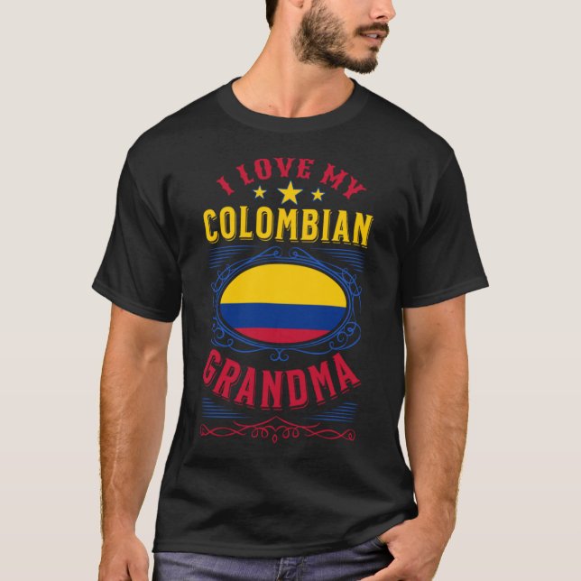 Camiseta Eu amo minha avó colombiana (Frente)