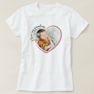 Camiseta Eu Amo Minha Avó Foto De Coração