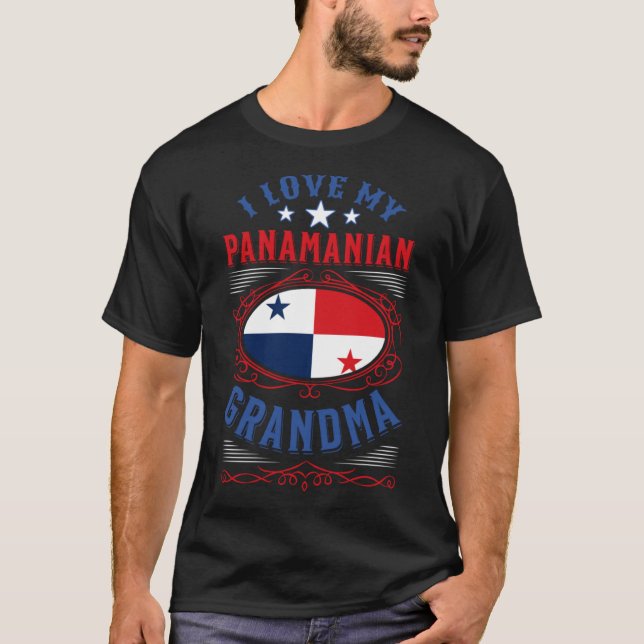 Camiseta Eu amo minha avó panamenha (Frente)