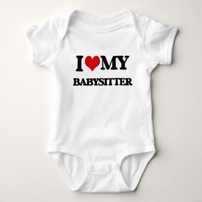 Camiseta Eu amo minha baby-sitter (Frente)
