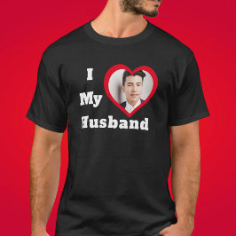 Camiseta Eu Amo Minha Bae Marido Personalizada Foto Persona