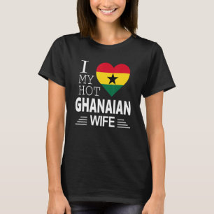 Camiseta Eu Amo Minha Bandeira Gana HOT Gana