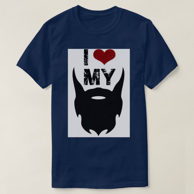 Camiseta eu amo minha barba (Frente do Design)