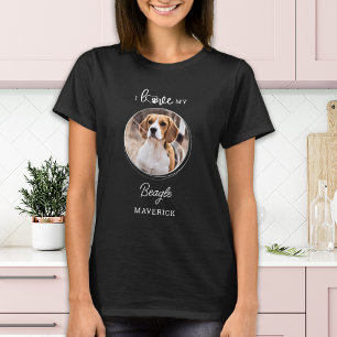 Camiseta Eu Amo Minha Beagle Personalizada Foto De Cachorro
