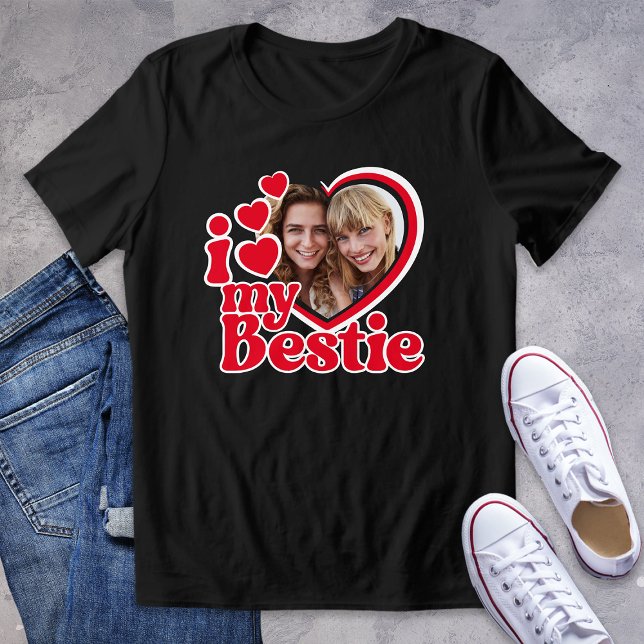 Camiseta Eu Amo Minha Bestida Foto Personalizada (Criador carregado)