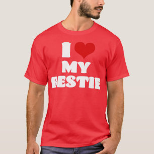 Camiseta Eu Amo Minha Bestie BFF Eu Corto Meus Melhores Ami