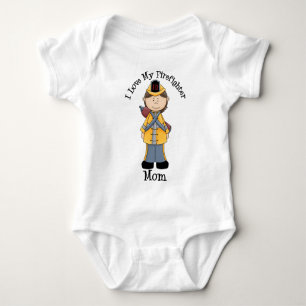 Camiseta Eu Amo Minha Bombeiro Mãe