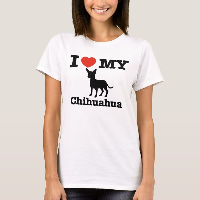 Camiseta Eu amo minha chihuahua (Frente)