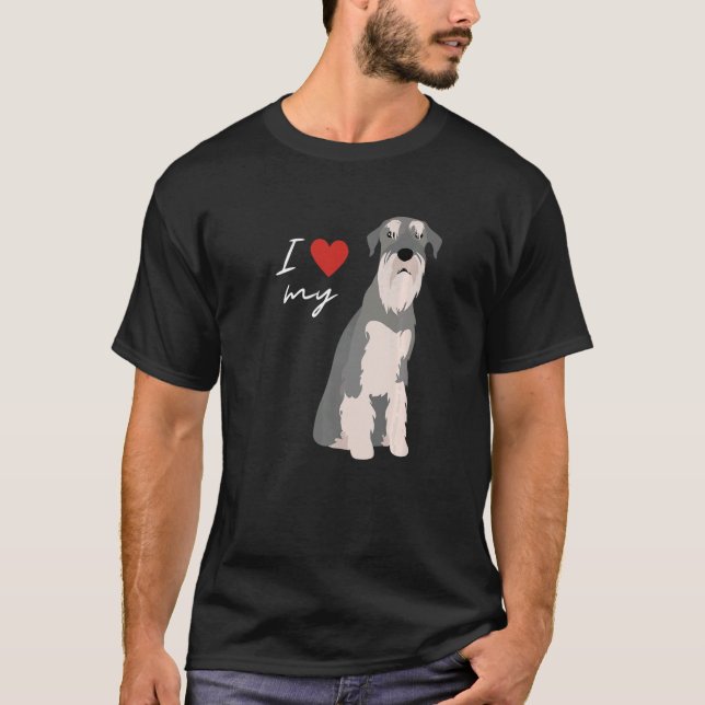 Camiseta Eu Amo Minha Cinza E Cachorro Branco (Frente)