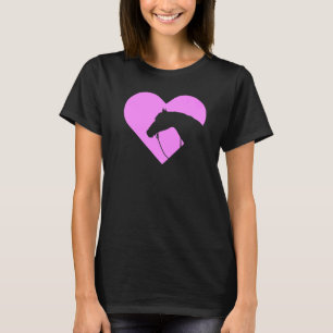 Camiseta Eu Amo Minha Coração Cavalo Cavalo Andando Cavalo 