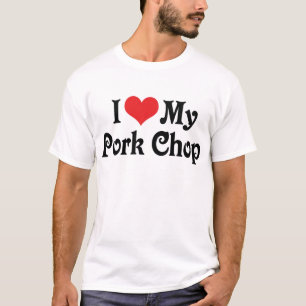 Camiseta Eu Amo Minha Costeleta de Porco