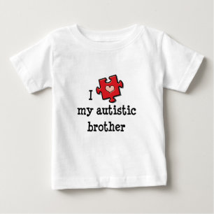 Camiseta Eu Amo Minha Criança Autista Irmão