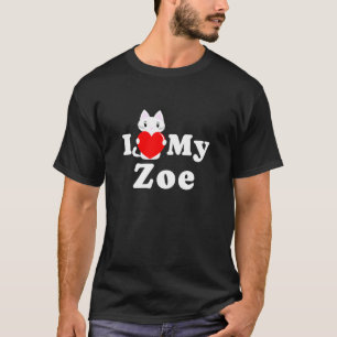 Camiseta Eu Amo Minha Dona de Gata Zoe Amante de Gatinho