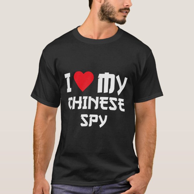 Camiseta Eu Amo Minha Espiã Chinesa _2 (Frente)