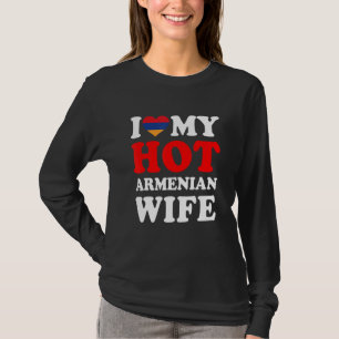 Camiseta Eu amo minha esposa armênia quente presente engraç