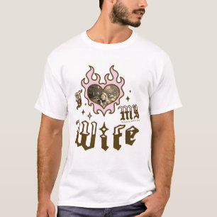 Camiseta Eu Amo Minha Esposa - Brown - DingusDesign