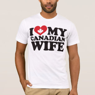 Camiseta Eu amo minha esposa canadense