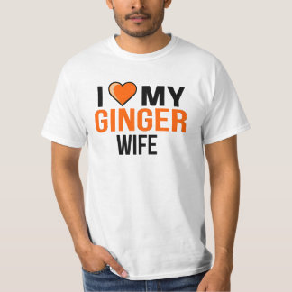 Camiseta Eu amo minha esposa do gengibre