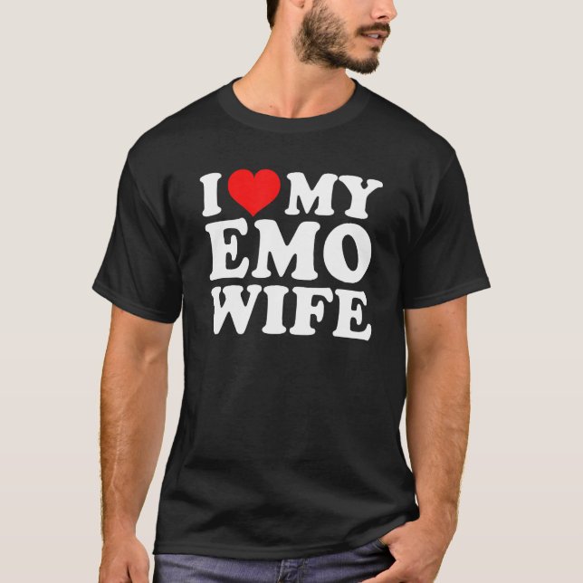 Camiseta Eu Amo Minha Esposa Emo (Frente)