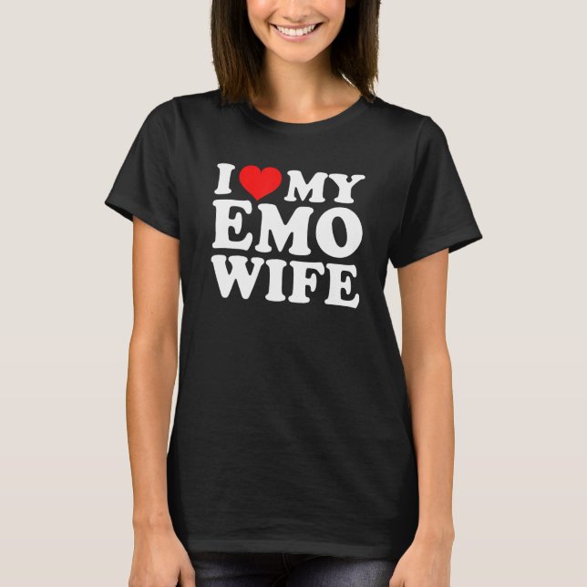 Camiseta Eu Amo Minha Esposa Emo (Frente)