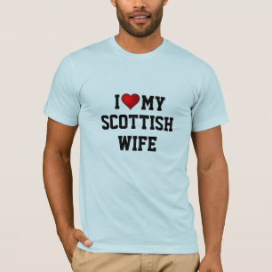 Camiseta Eu Amo Minha Esposa Escocesa
