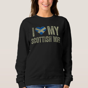 Camiseta Eu Amo Minha Esposa Escocesa Escócia Bandeira Funn