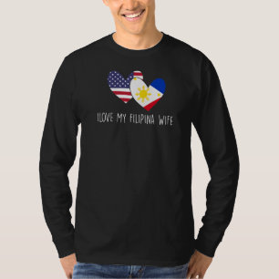 Camiseta Eu amo minha esposa filipina orgulho filipino Fili