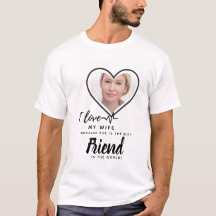 Camiseta Eu Amo Minha Esposa FOTO - Melhor Amigo Personaliz