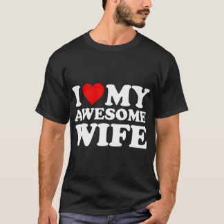 Camiseta Eu Amo Minha Esposa Incrível com Coração