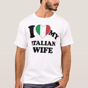 Camiseta Eu amo minha esposa italiana