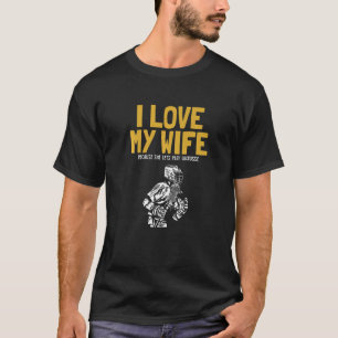 Camiseta Eu Amo Minha Esposa Lacrosse Lax Lenda Fã Mãe Gole