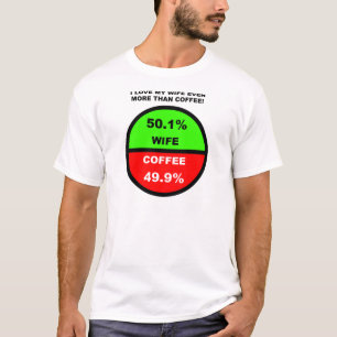 Camiseta Eu Amo Minha Esposa Mais Do Que Café Engraçado