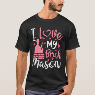 Camiseta Eu Amo Minha Esposa Namorada Pedreiro de Tijolos