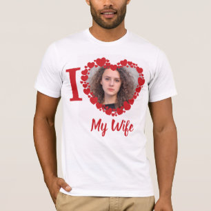 Camiseta Eu Amo Minha Esposa Personalizada Foto Engraçada