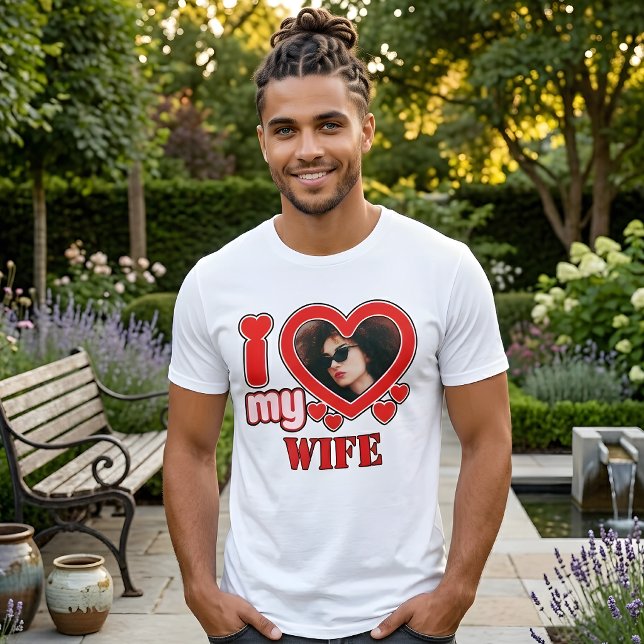 Camiseta Eu Amo Minha Esposa Personalizado (Criador carregado)