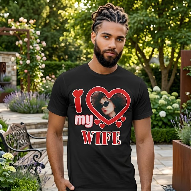 Camiseta Eu Amo Minha Esposa Personalizado (Criador carregado)