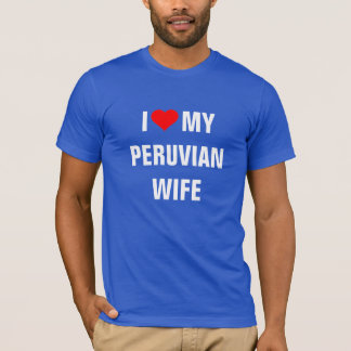 Camiseta Eu Amo Minha Esposa Peruana