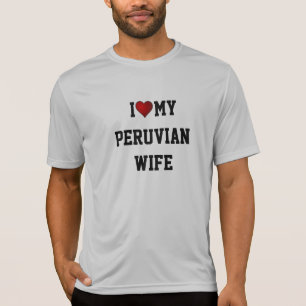Camiseta Eu Amo Minha Esposa Peruana