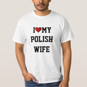 Camiseta Eu Amo Minha Esposa Polonesa