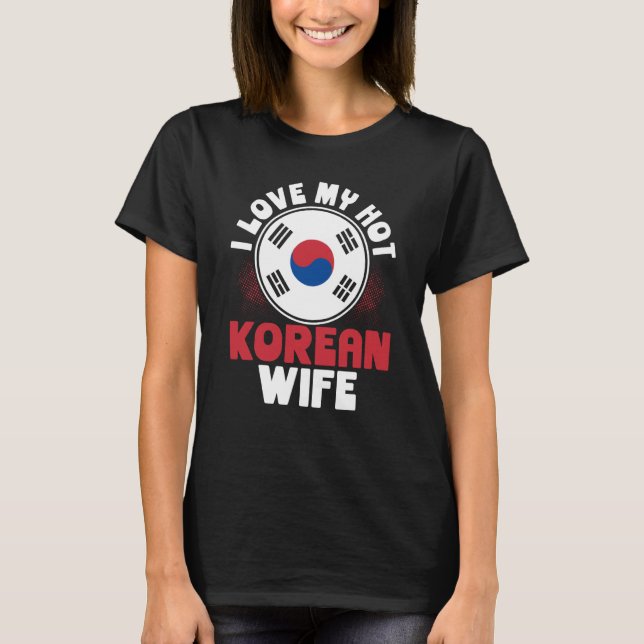 Camiseta Eu Amo Minha Esposa Quente Coreana (Frente)
