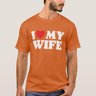 Camiseta Eu Amo Minha Esposa retrô